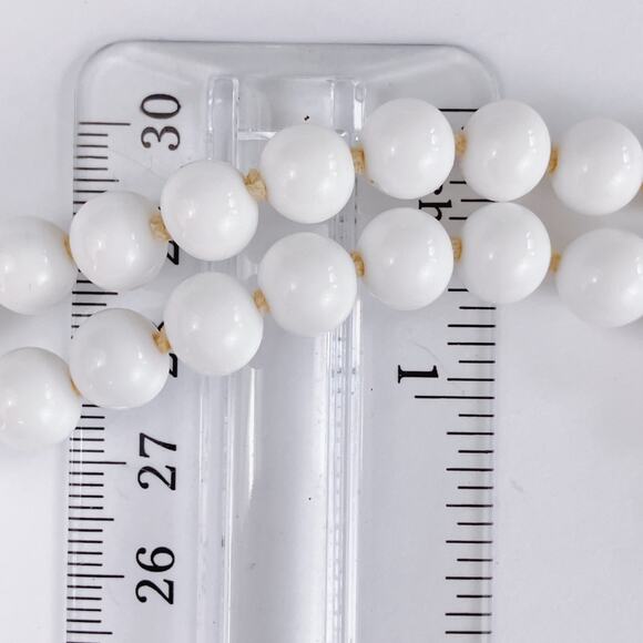 VTG 1950s Milk Glass Double Strand Choker Necklace Japan MCM Jewelry READ - Picture 14 of 16